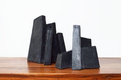 Fragment Noir by Delphine Brabant - Abstract Geometric Sculpture, Black