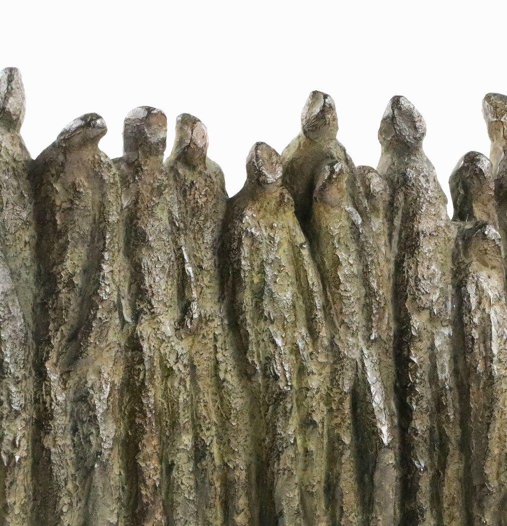 Group II by Delphine Brabant - Figurative bronze sculpture, human silhouettes For Sale 4