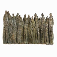 Group II by Delphine Brabant - Figurative bronze sculpture, human silhouettes