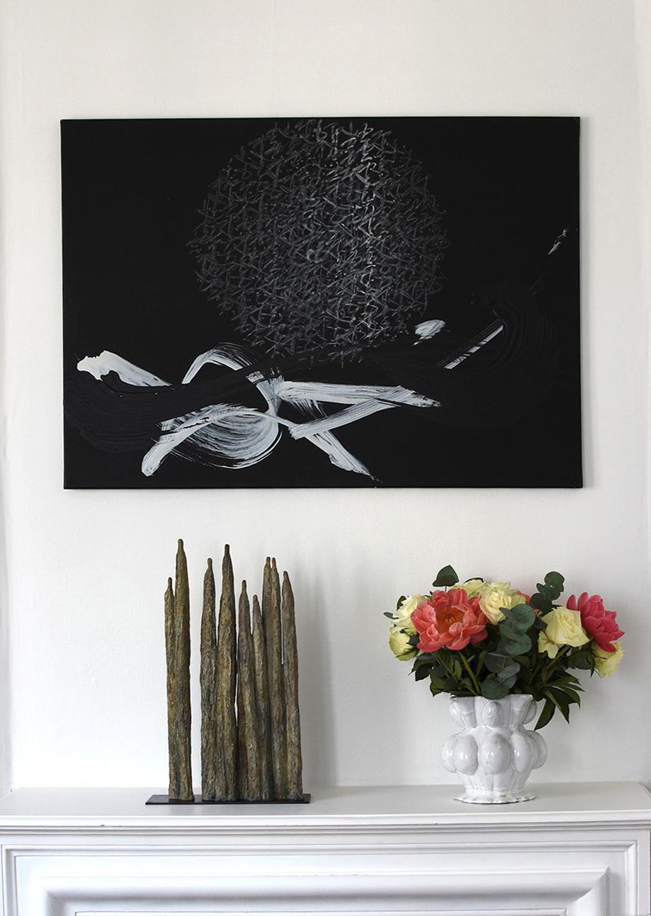 Invito di Delphine Brabant - Scultura in bronzo, gruppo di figure umane, marrone in vendita 1