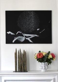 Invitación de Delphine Brabant - Escultura de bronce, grupo de figuras humanas, marrón