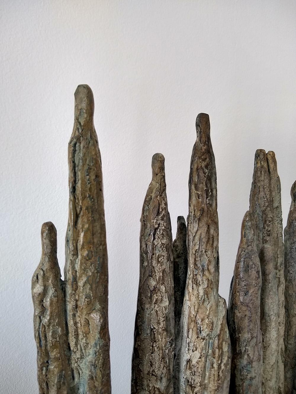 Invito di Delphine Brabant - Scultura in bronzo, gruppo di figure umane, marrone in vendita 6