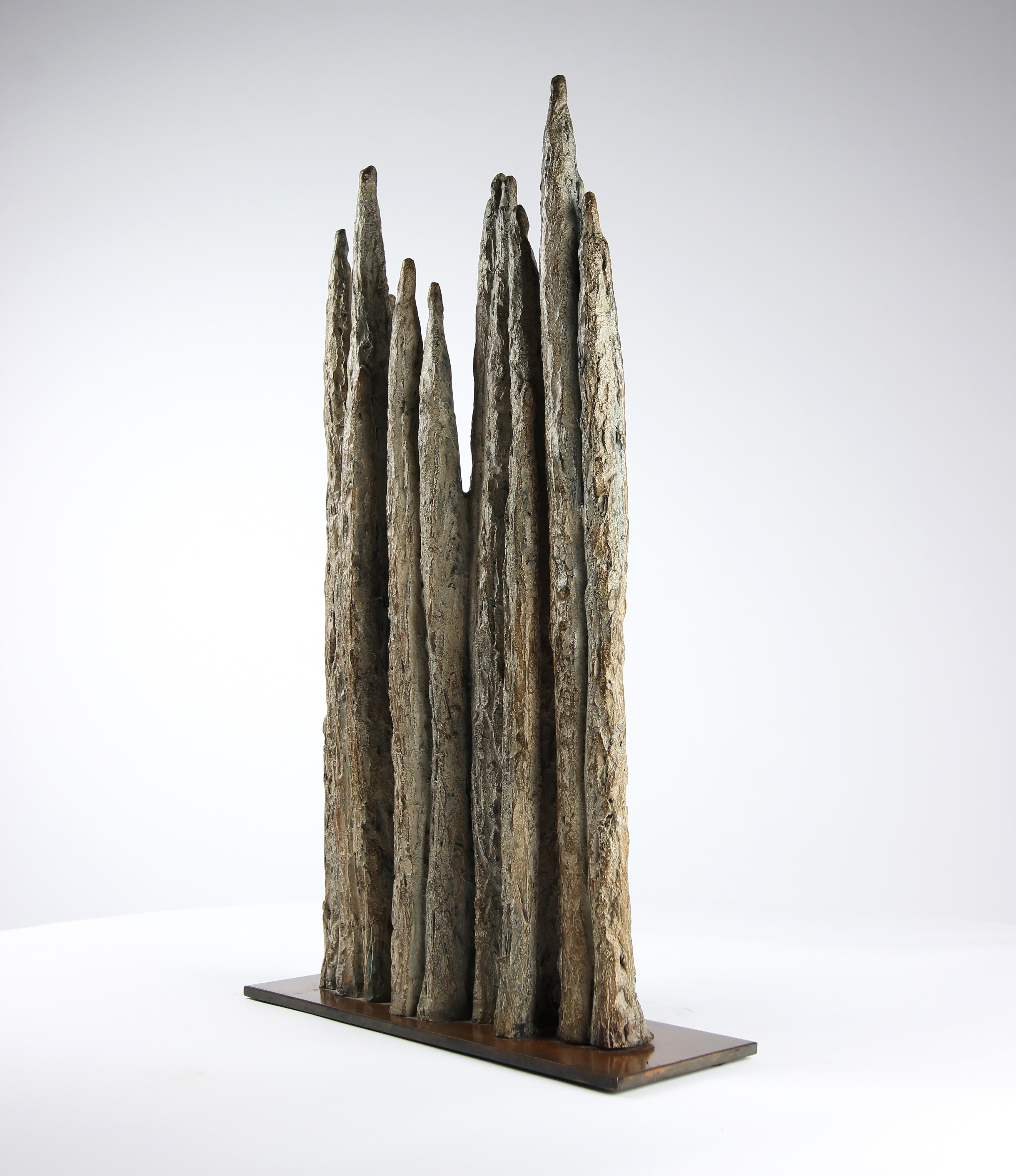 Invito di Delphine Brabant - Scultura in bronzo, gruppo di figure umane, marrone in vendita 7