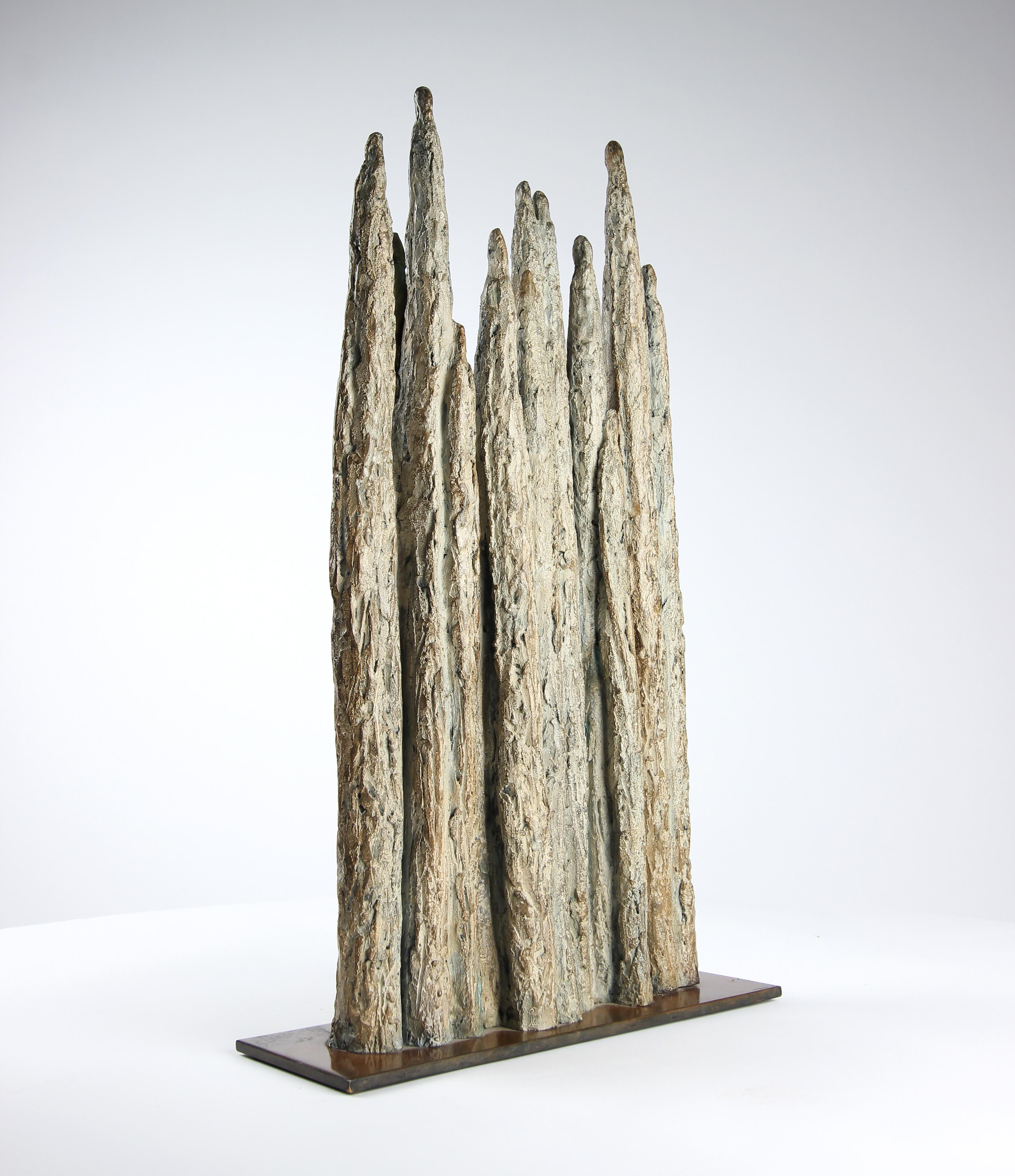 Invito di Delphine Brabant - Scultura in bronzo, gruppo di figure umane, marrone in vendita 8