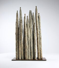 Invitation by Delphine Brabant - bronze sculpture, group of human figures
