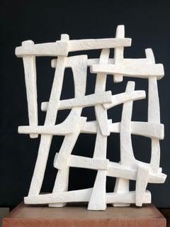 Landscape I, Plaster by D. Brabant, Contemporary Geometric Abstract Sculpture