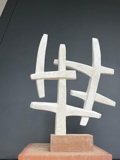Landscape III, Plaster by D. Brabant, Contemporary Geometric Abstract Sculpture