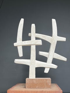 Landscape III, Plaster by D. Brabant, Contemporary Geometric Abstract Sculpture