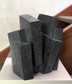 Suspension II di Delphine Brabant - Scultura geometrica astratta, bronzo, nero