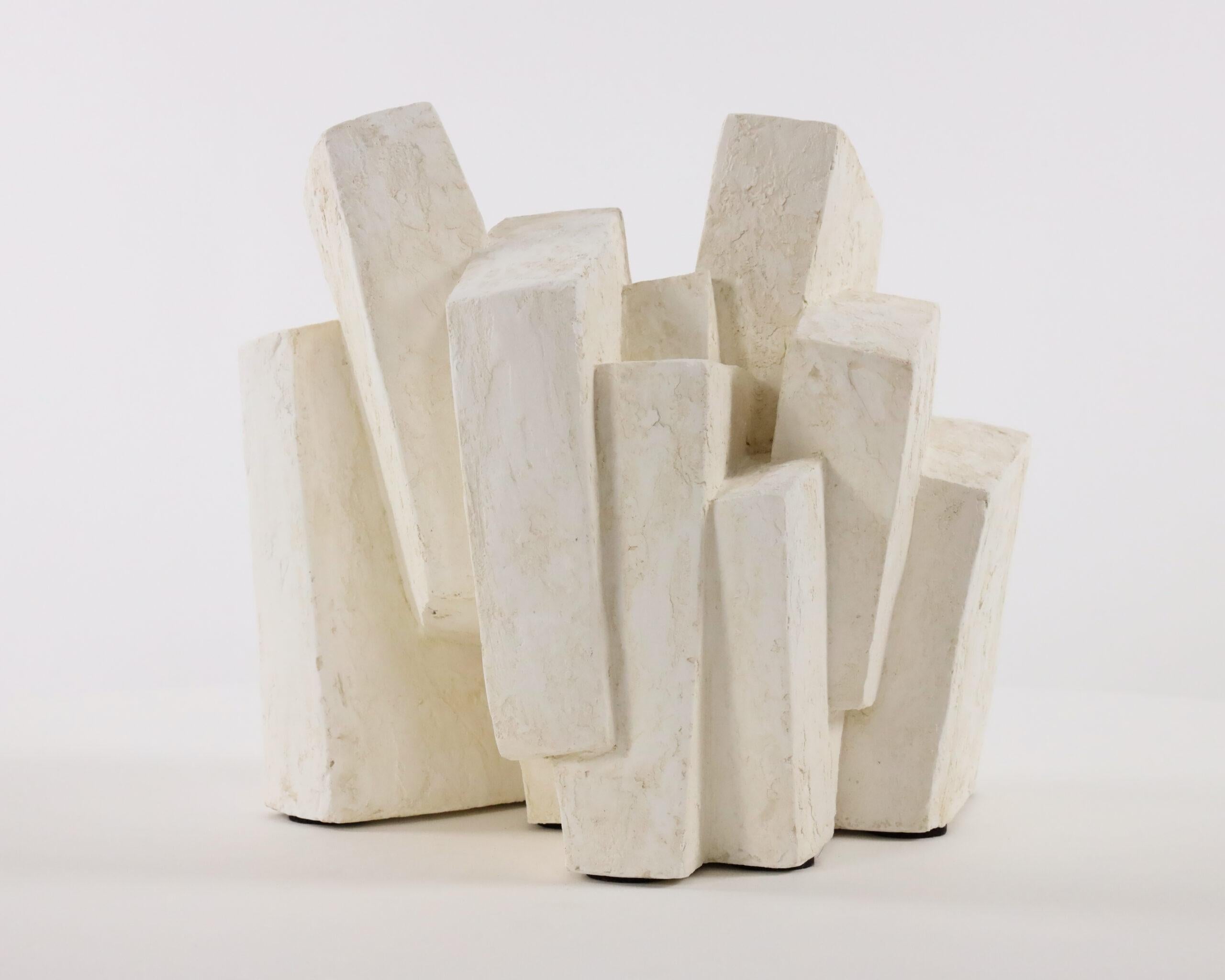 Suspension II is a unique plaster sculpture with chamotte by contemporary artist Delphine Brabant, dimensions are 24 × 31 × 23 cm (9.4 × 12.2 × 9.1 in). 
The sculpture is signed and comes with a certificate of authenticity.

As she alternates