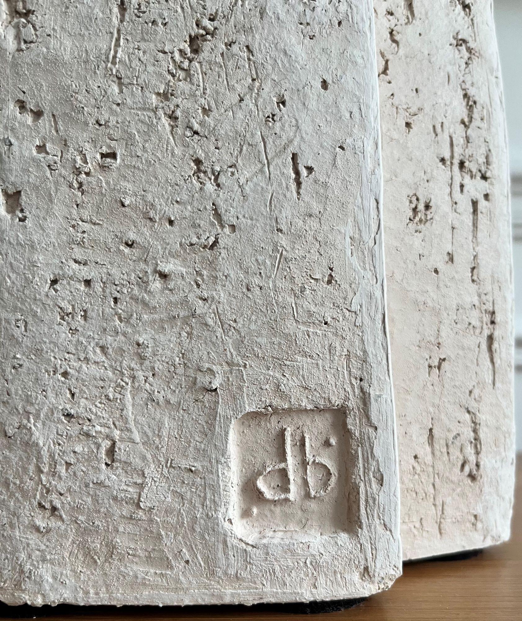 Union V by Delphine Brabant - Abstract geometric sculpture, terracotta, white For Sale 8