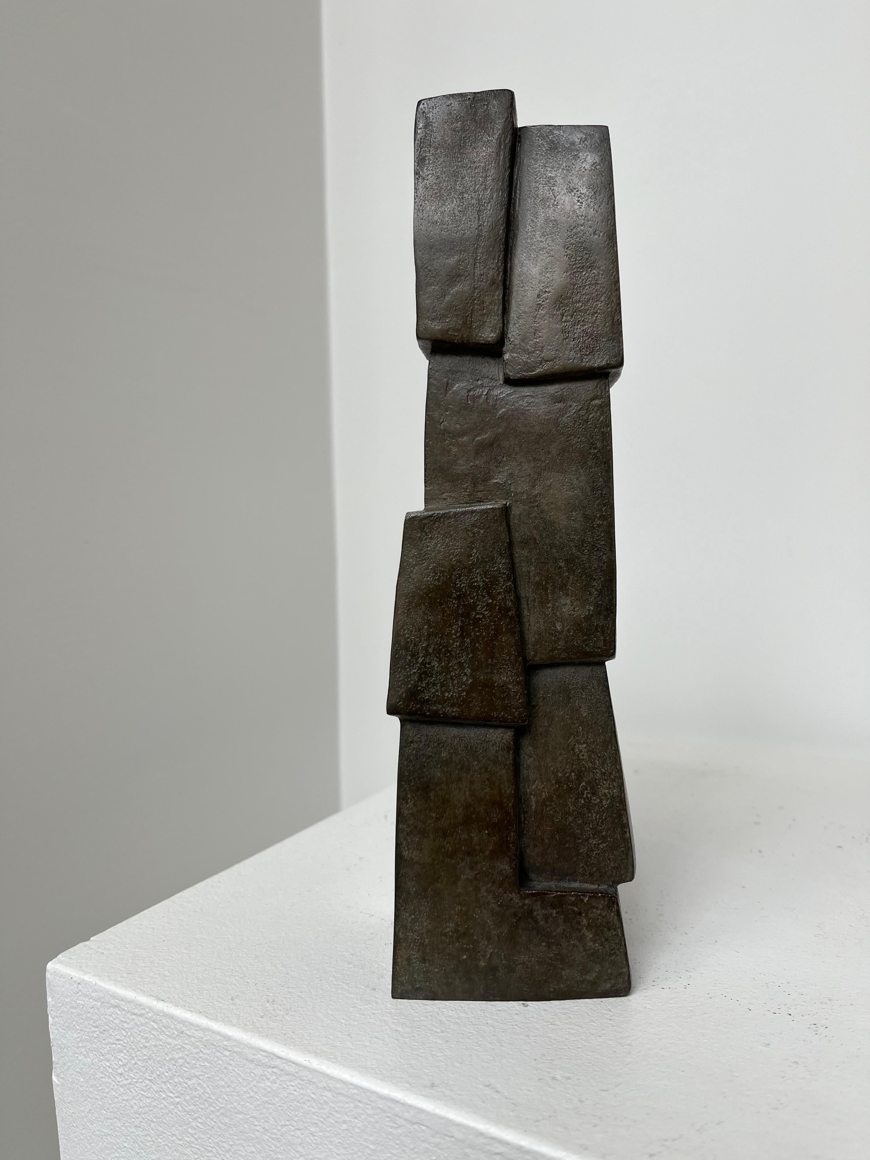 Union VI, Bronze by Delphine Brabant - Geometric Abstract Sculpture