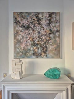 Unity I, Plaster by Delphine Brabant - Abstract geometric sculpture, white