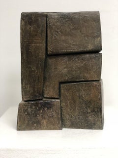 Sculpture en bronze abstrait Unity II de Delphine Brabant, géométrique