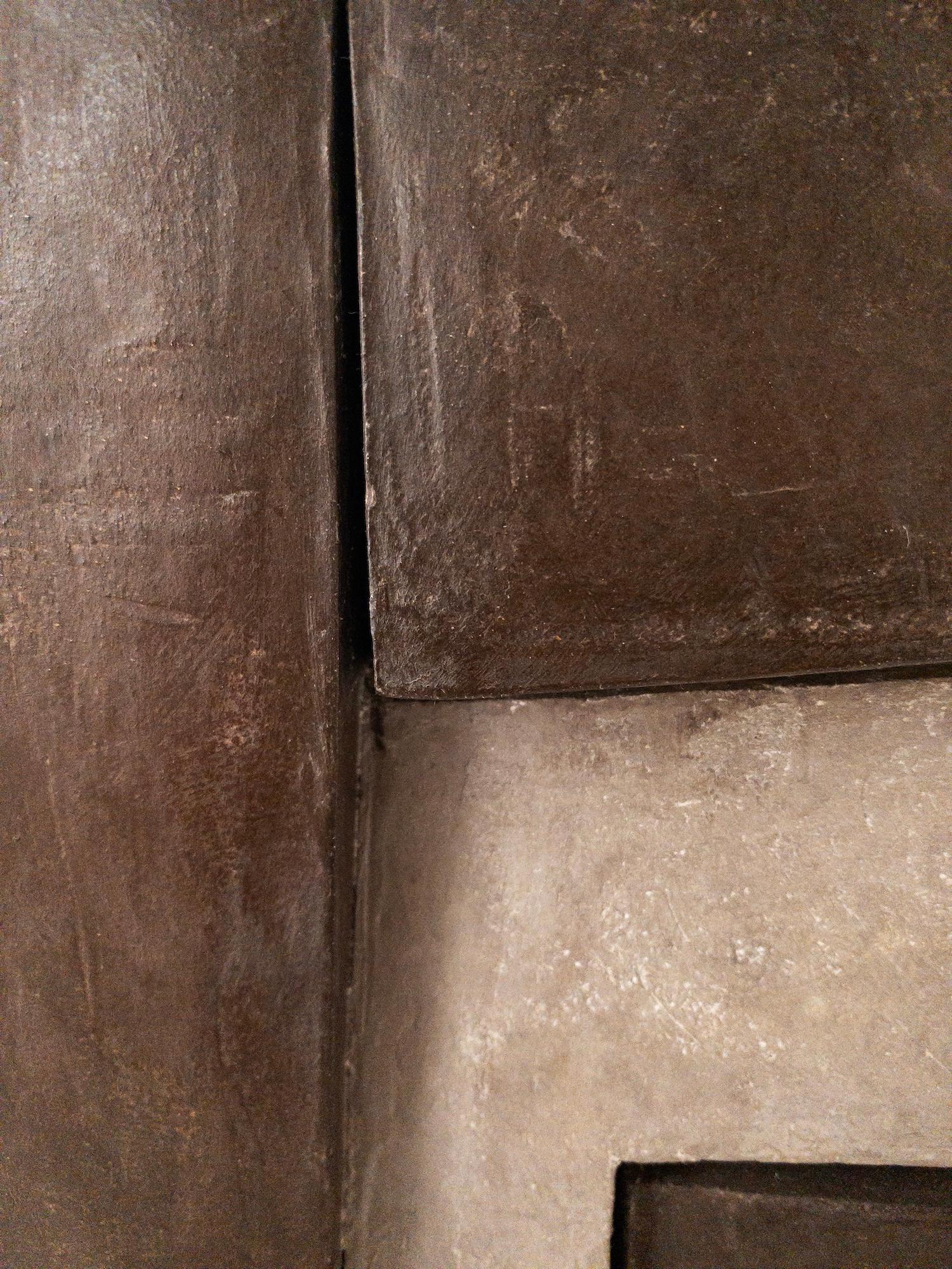 Unity II by Delphine Brabant - Abstract geometric sculpture, terracotta, brown im Angebot 12