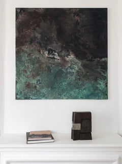 Unity II par Delphine Brabant - Sculpture géométrique abstraite, terre cuite, Brown