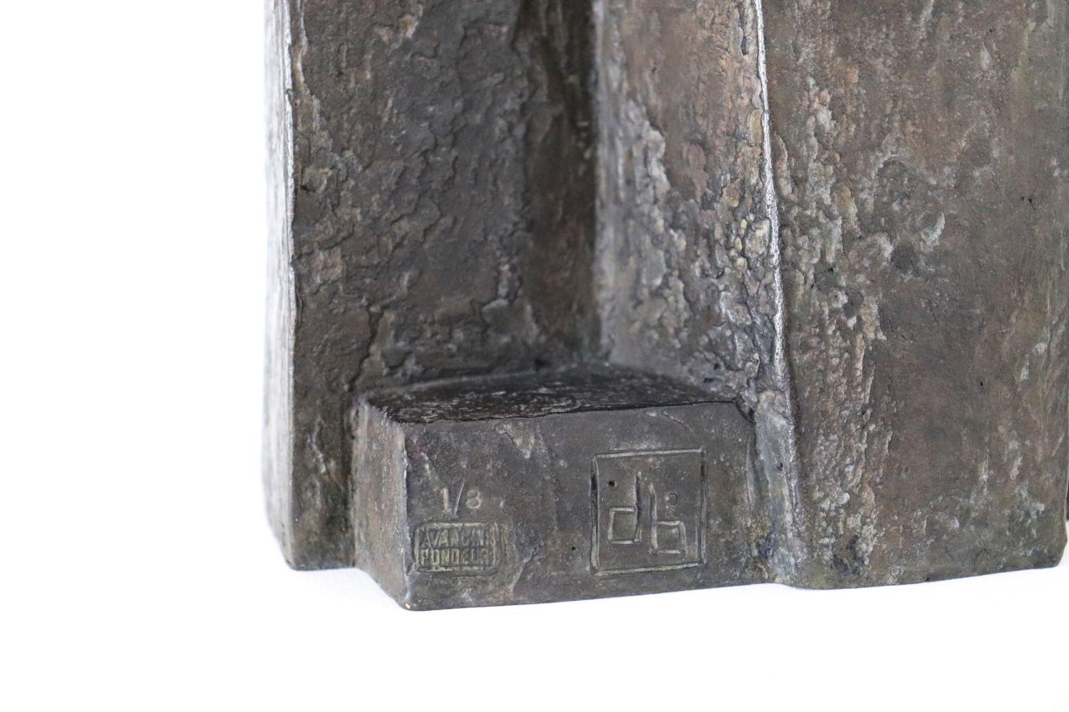 Unity III by Delphine Brabant - Abstract geometric bronze sculpture, balance For Sale 4