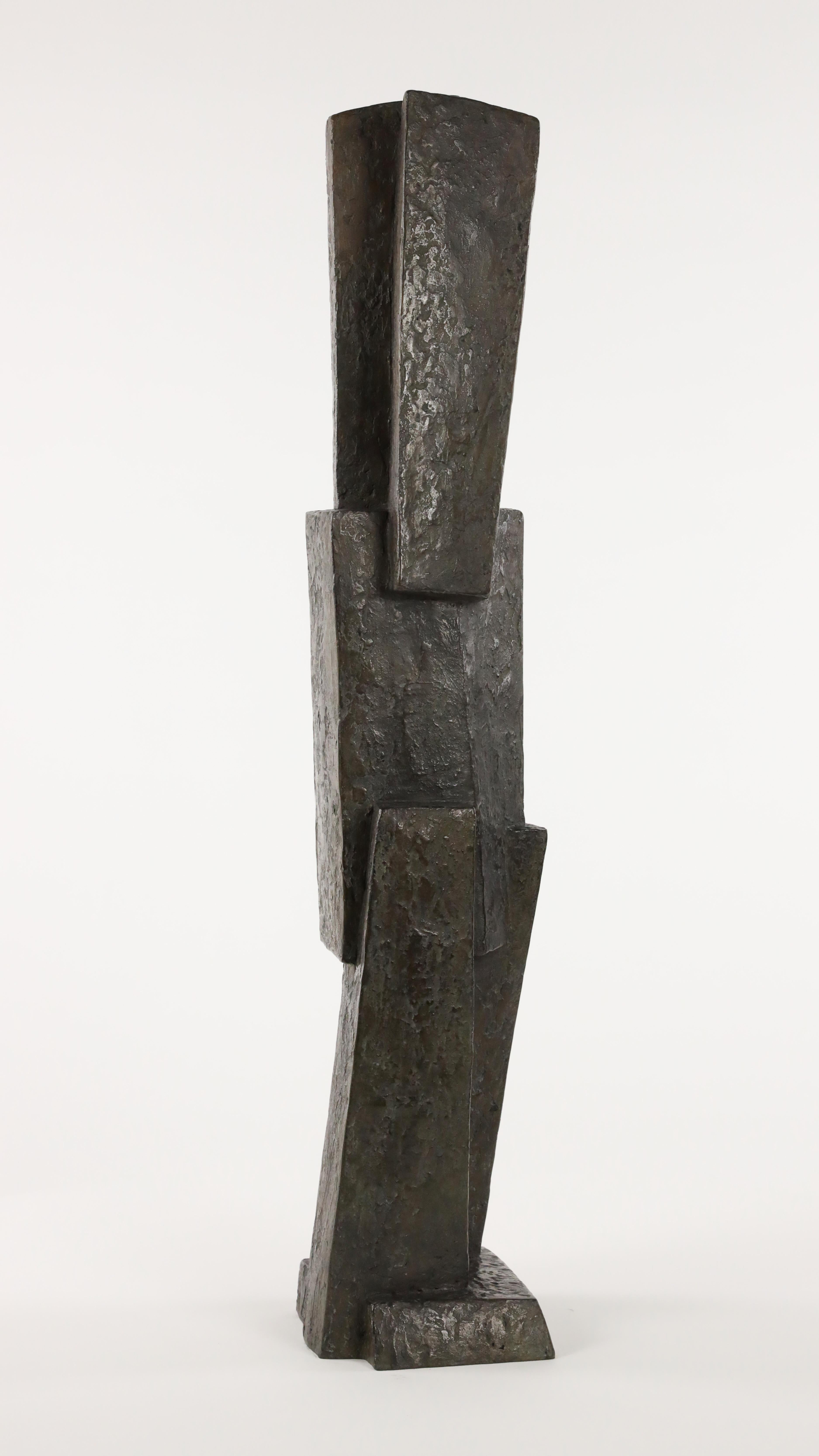 Unity III de Delphine Brabant - Sculpture géométrique abstraite, colonne en bronze en vente 6