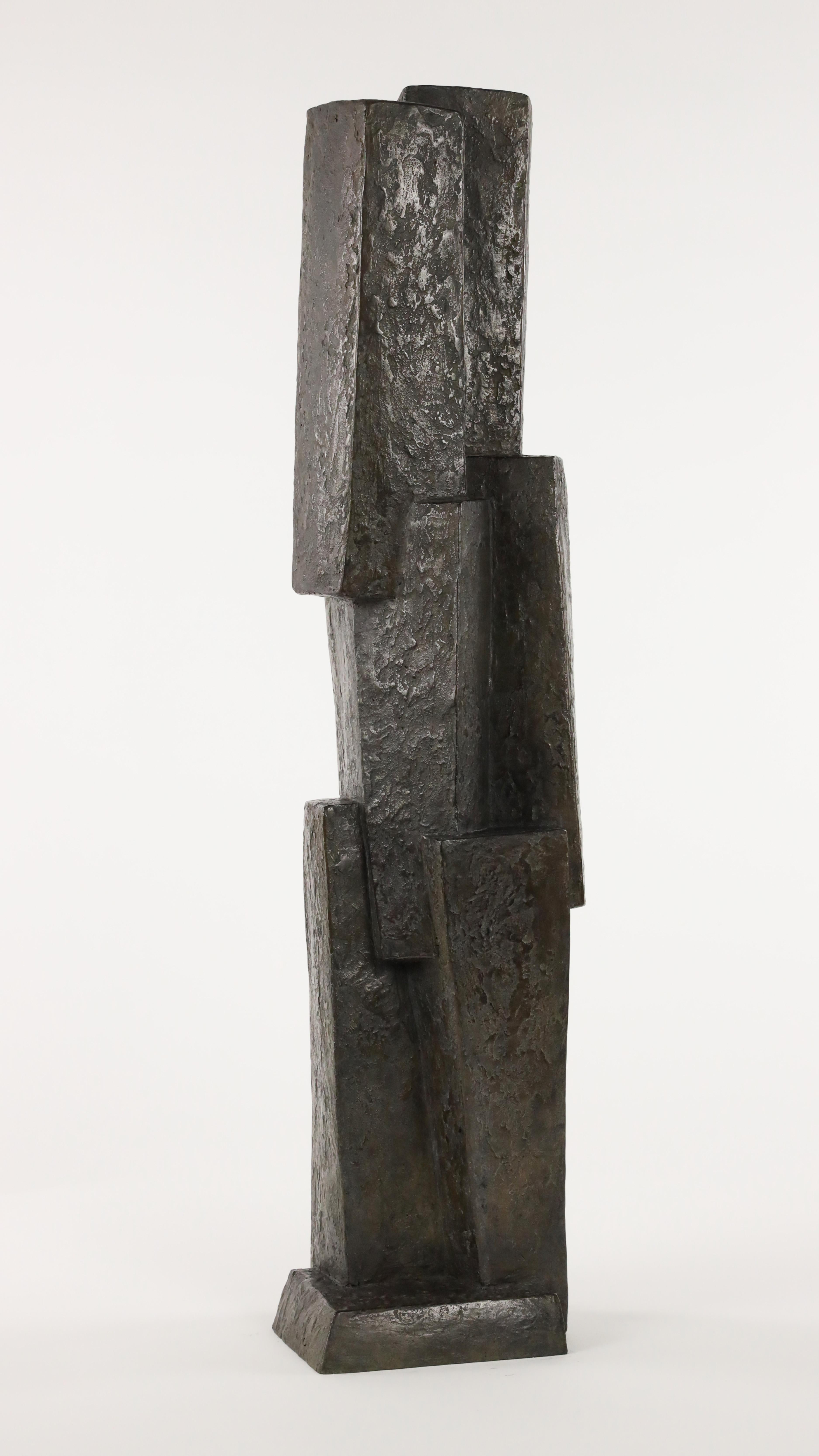 Unity III de Delphine Brabant - Sculpture géométrique abstraite, colonne en bronze en vente 7