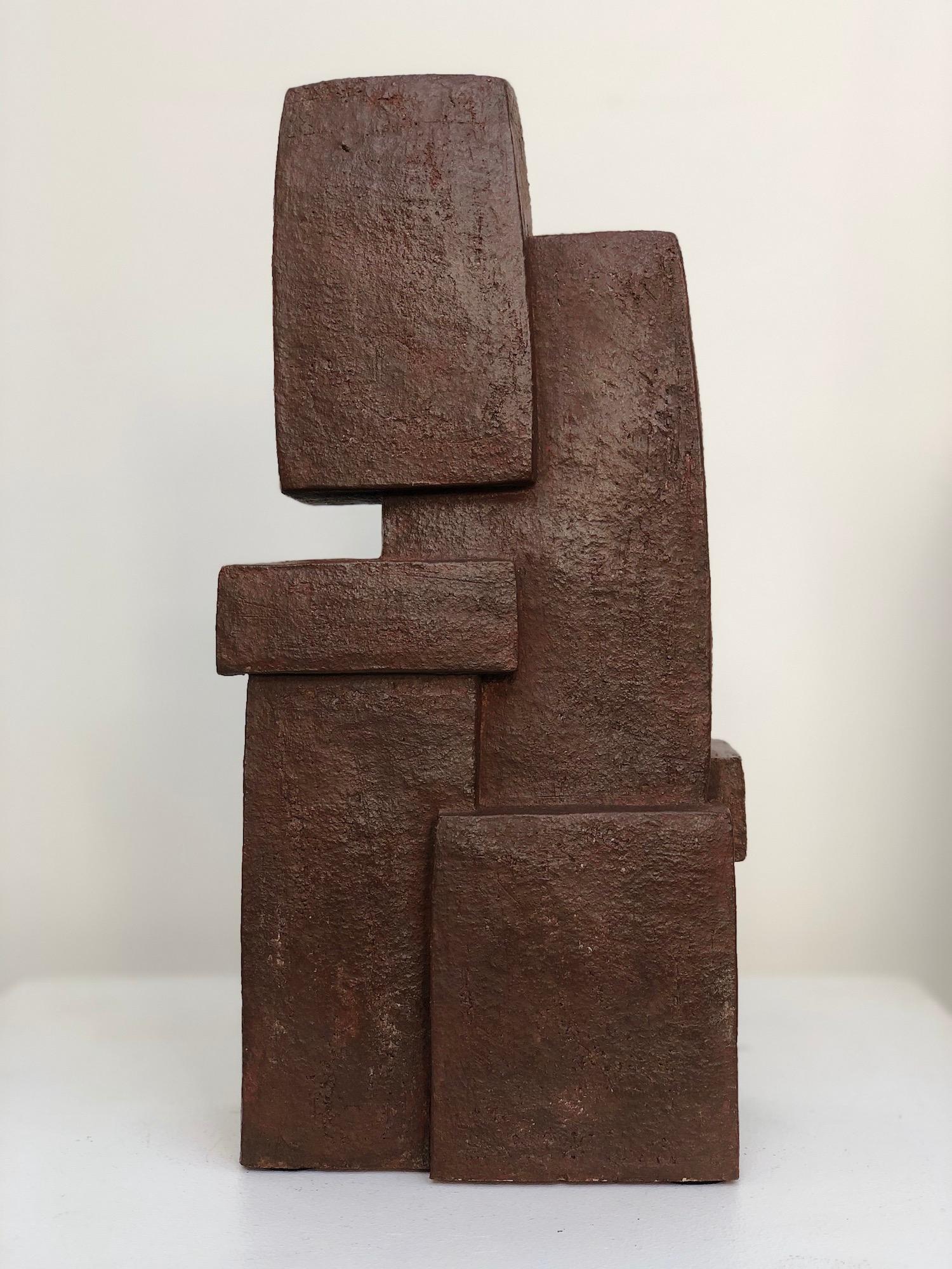 abstract terracotta sculpture