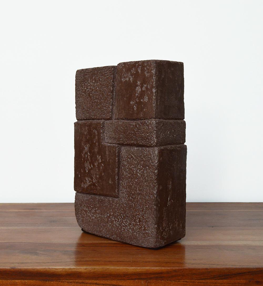 Unity V is a unique terracotta sculpture by contemporary artist Delphine Brabant, dimensions are 28 × 18 × 8 cm (11 × 7.1 × 3.1 in). 
The sculpture is signed and comes with a certificate of authenticity.

As she alternates between vertical and