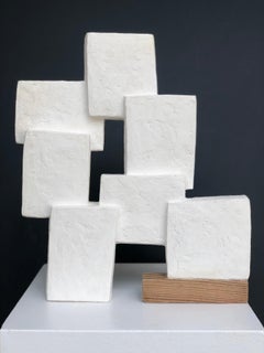 Unity VI, Delphine Brabant - contemporary abstract geometric sculpture, plaster