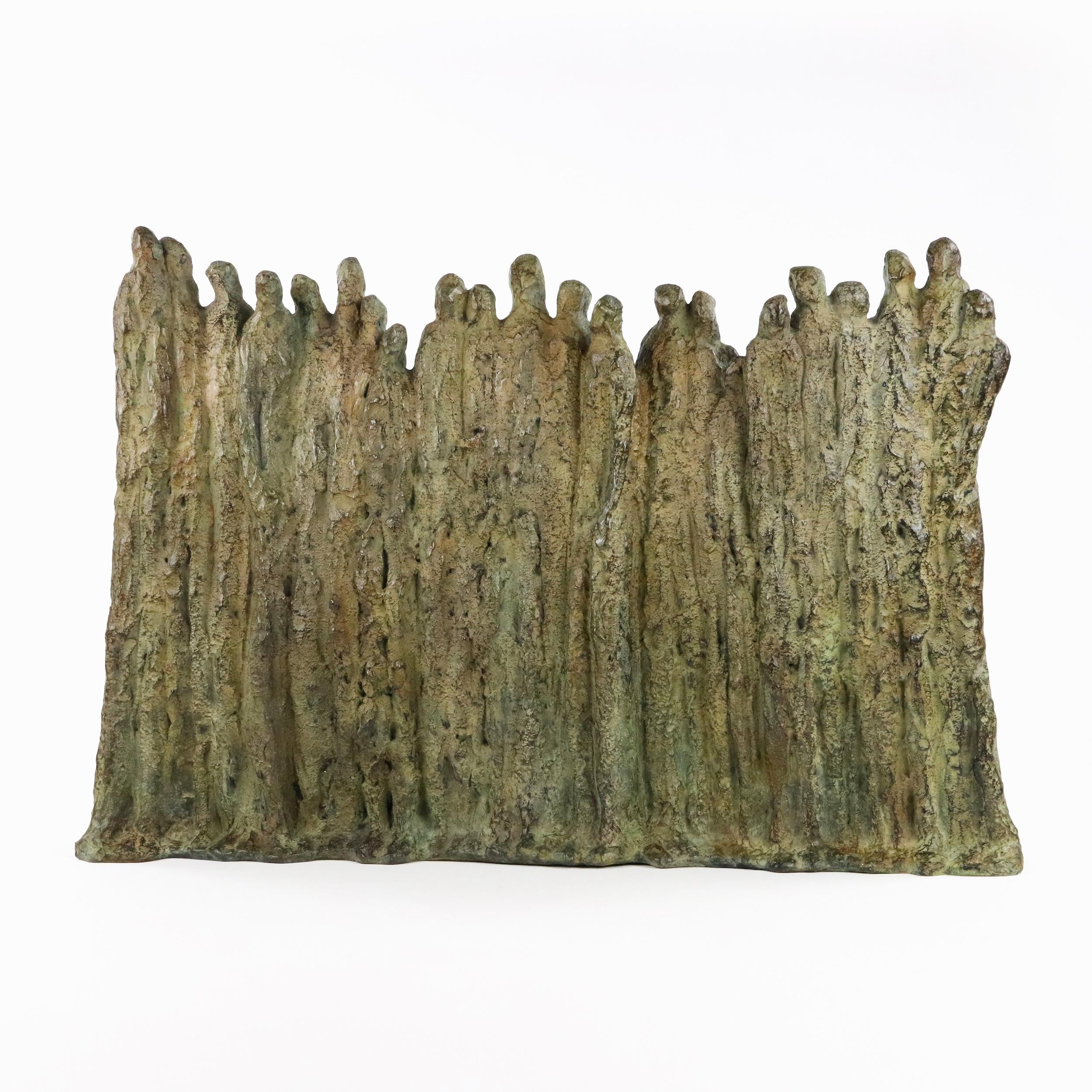 Wall is a bronze sculpture by contemporary artist Delphine Brabant, dimensions are 37 × 56 × 7 cm (14.6 × 22 × 2.8 in). 
The sculpture is signed and numbered, it is part of a limited edition of 8 editions and comes with a certificate of