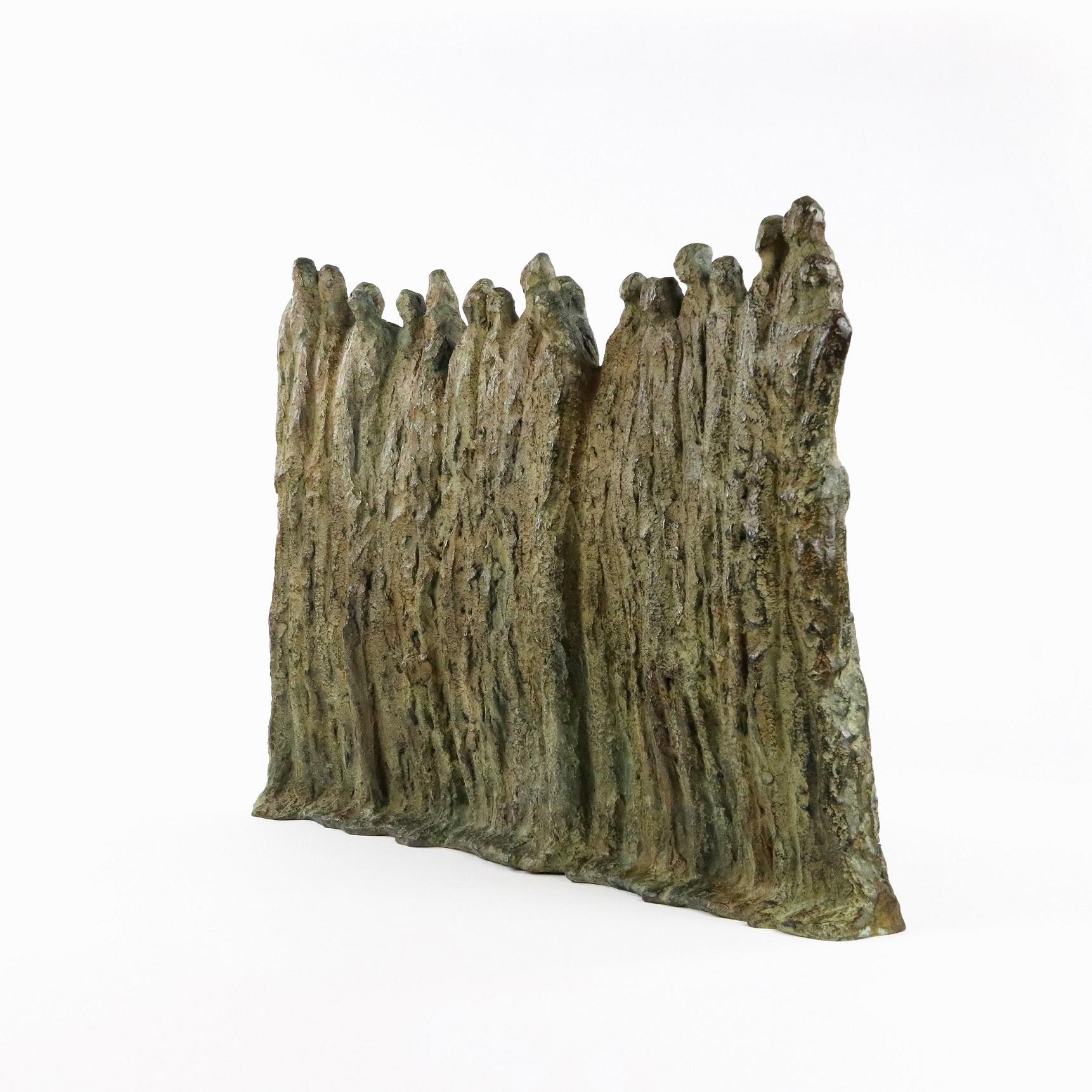 Wall by Delphine Brabant - Contemporary bronze sculpture, semi-abstract, human For Sale 2