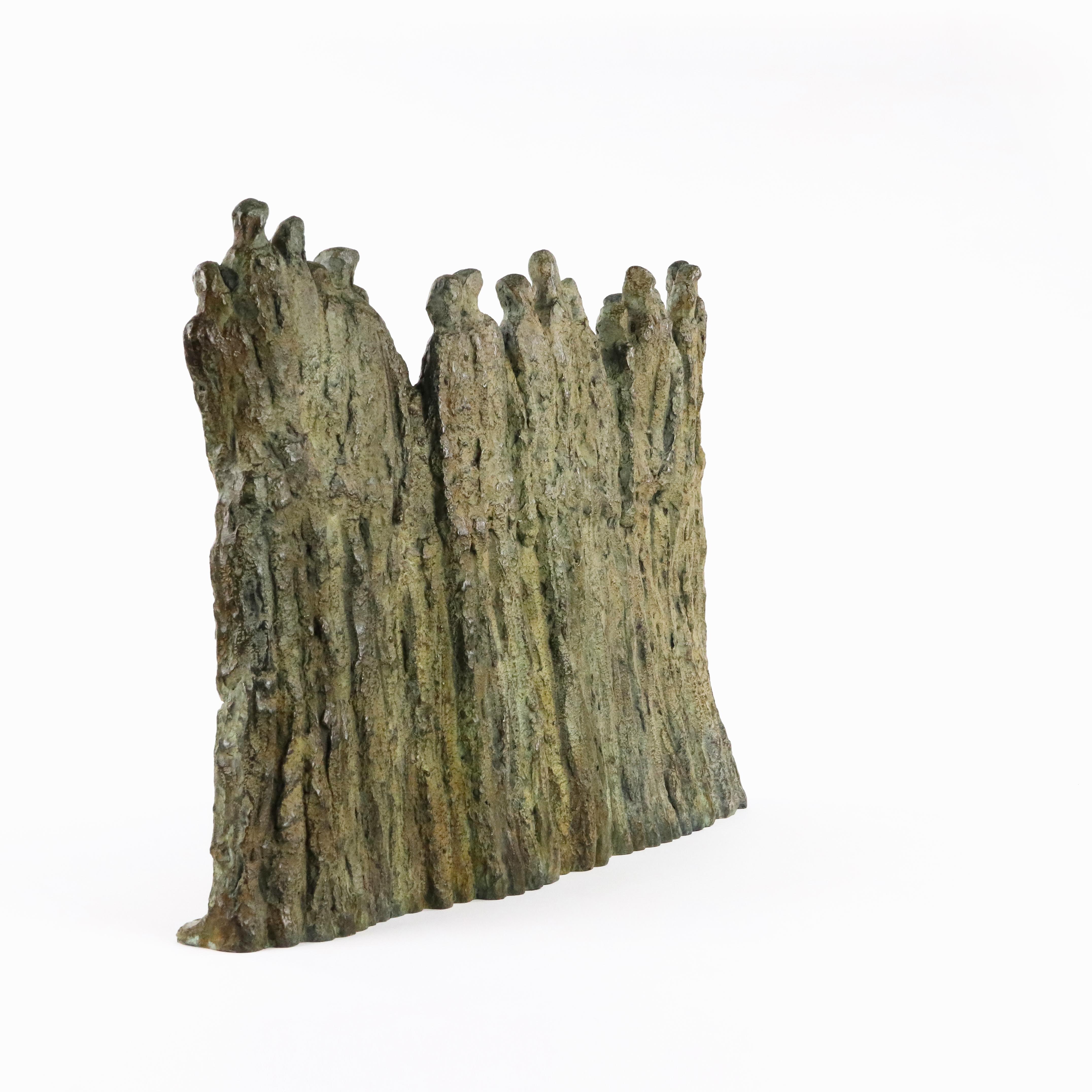 Wall by Delphine Brabant - Contemporary bronze sculpture, semi-abstract, human For Sale 7