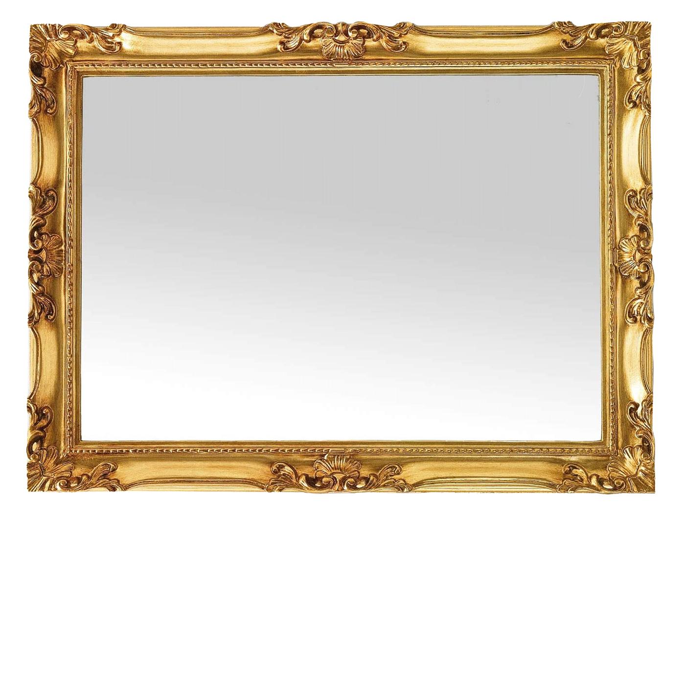 italien Miroir mural de style baroque français Delphine en feuille d'or vieillie par Mo.Wa en vente