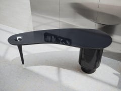 Scrivania con finitura lucida Delphine Jet Black