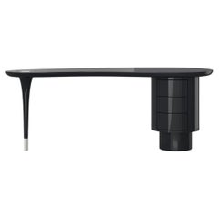 Scrivania con finitura lucida Delphine Jet Black