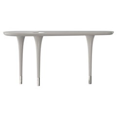 Delphine Light Greige Glossy finish console table