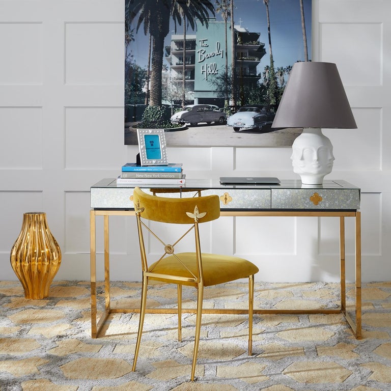 Delphine Mirrored Desk For Sale At 1stdibs