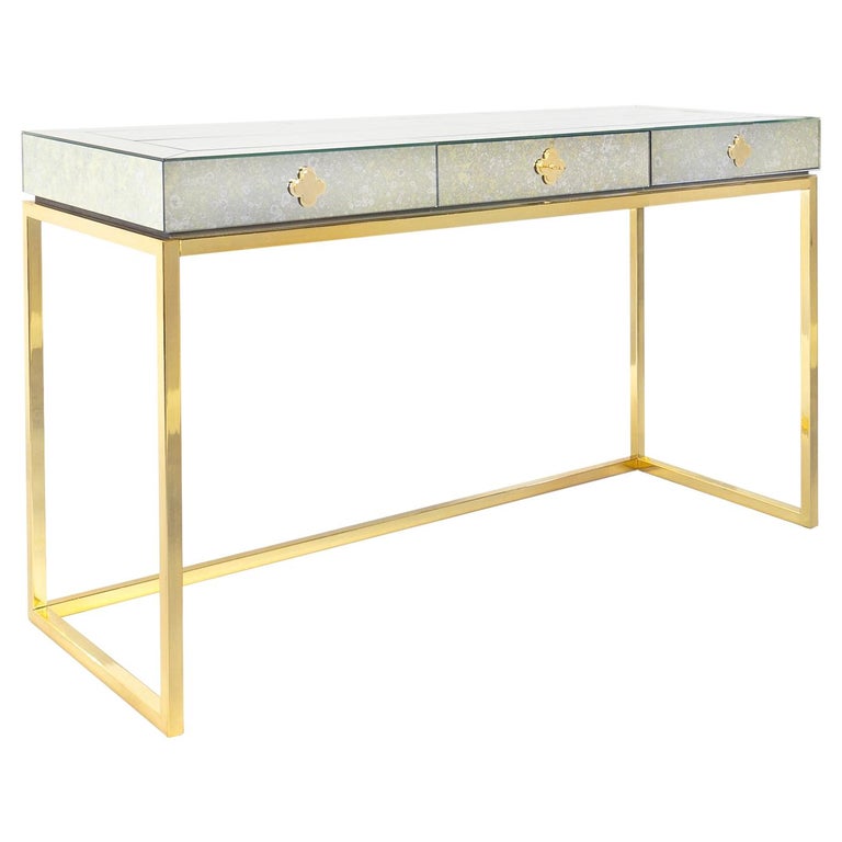 Delphine Mirrored Desk For Sale At 1stdibs