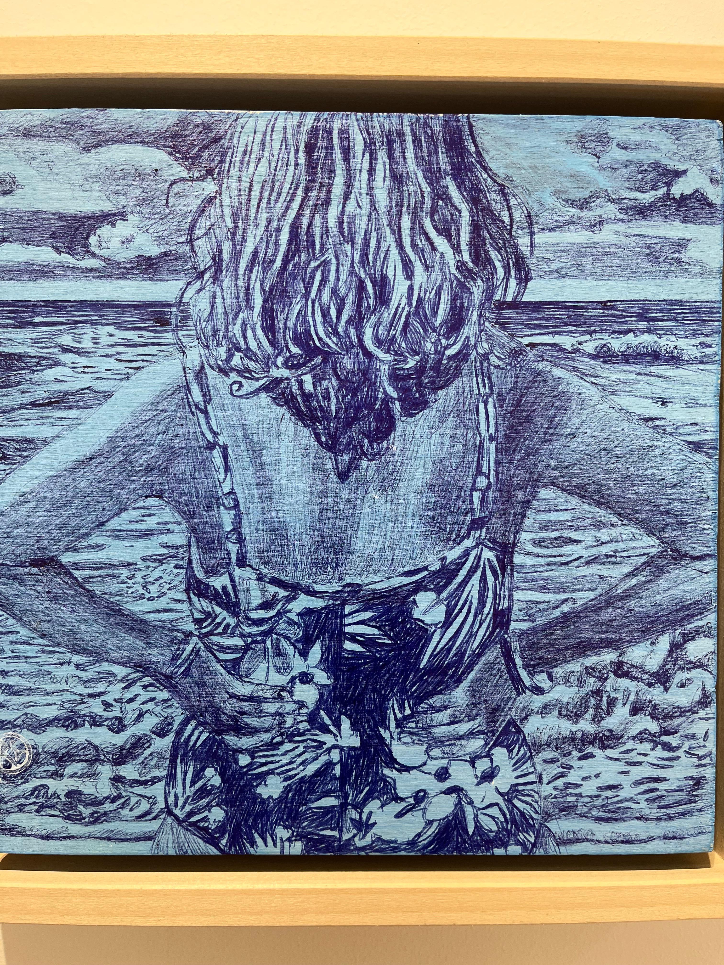 BLEU OCEAN IV - Painting de Delphine Rocher