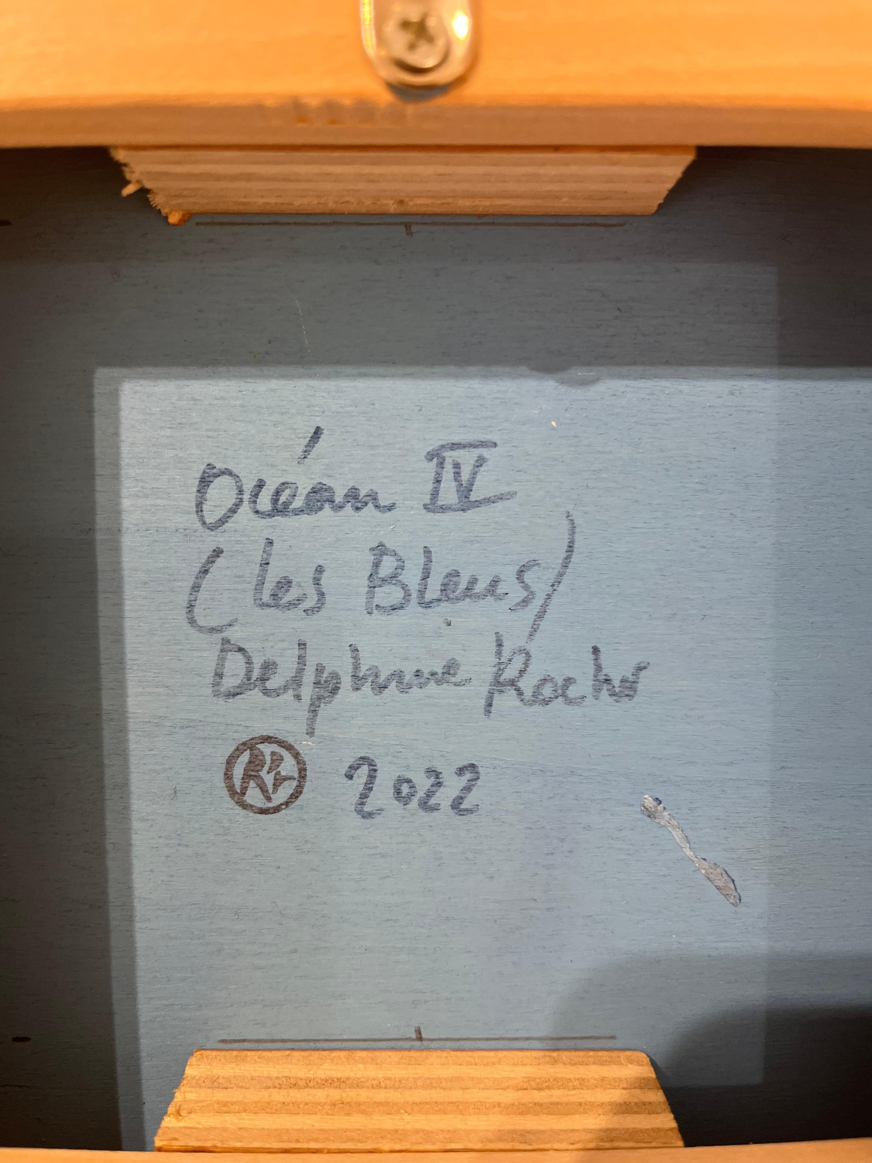 BLEU OCEAN IV - Contemporain Painting par Delphine Rocher