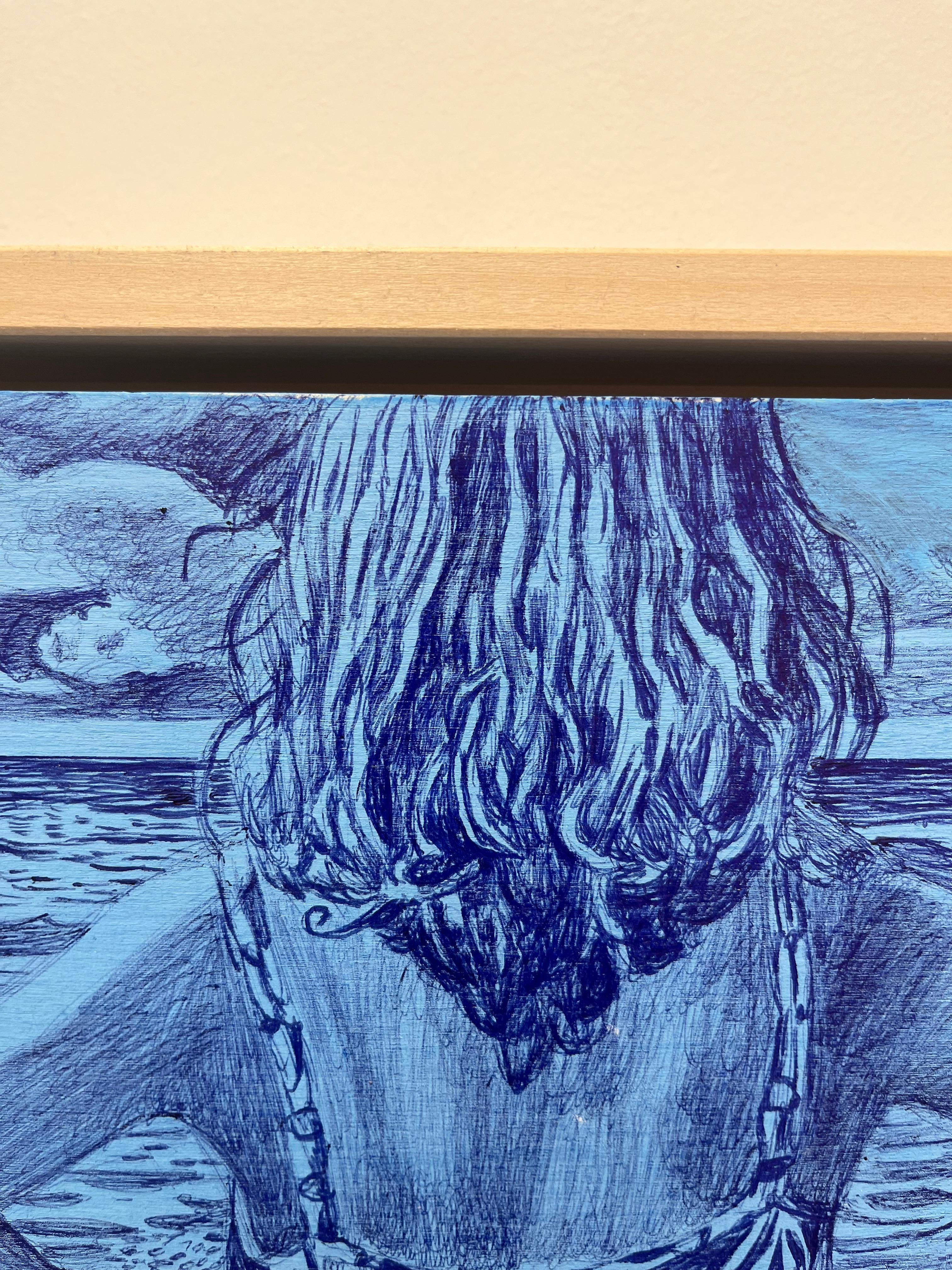 Plongez dans le bleu avec cette pièce exceptionnelle de Delphine Rocher, issue de la série 