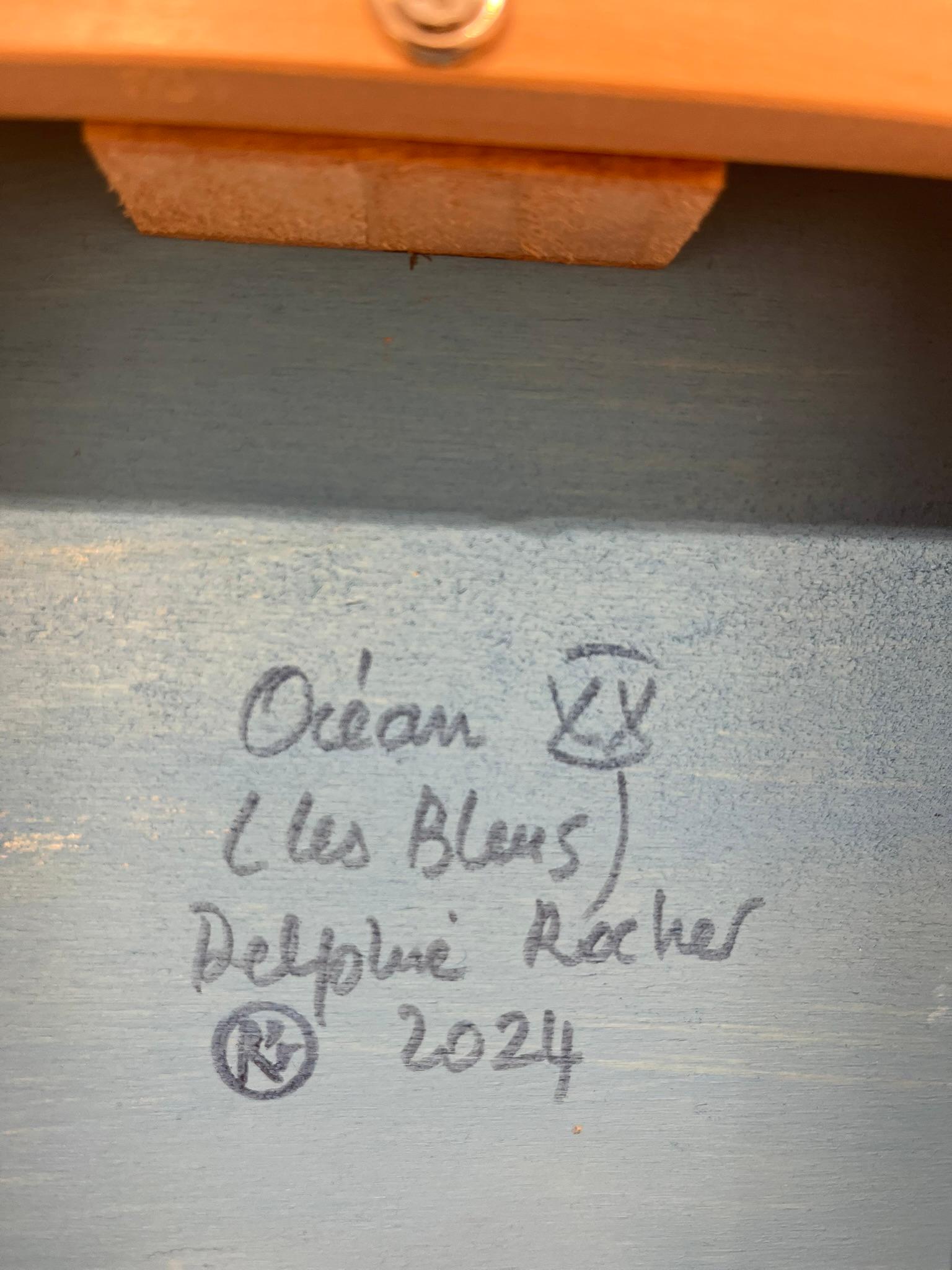 BLEU OCEAN - XX (Zeitgenössisch), Painting, von Delphine Rocher