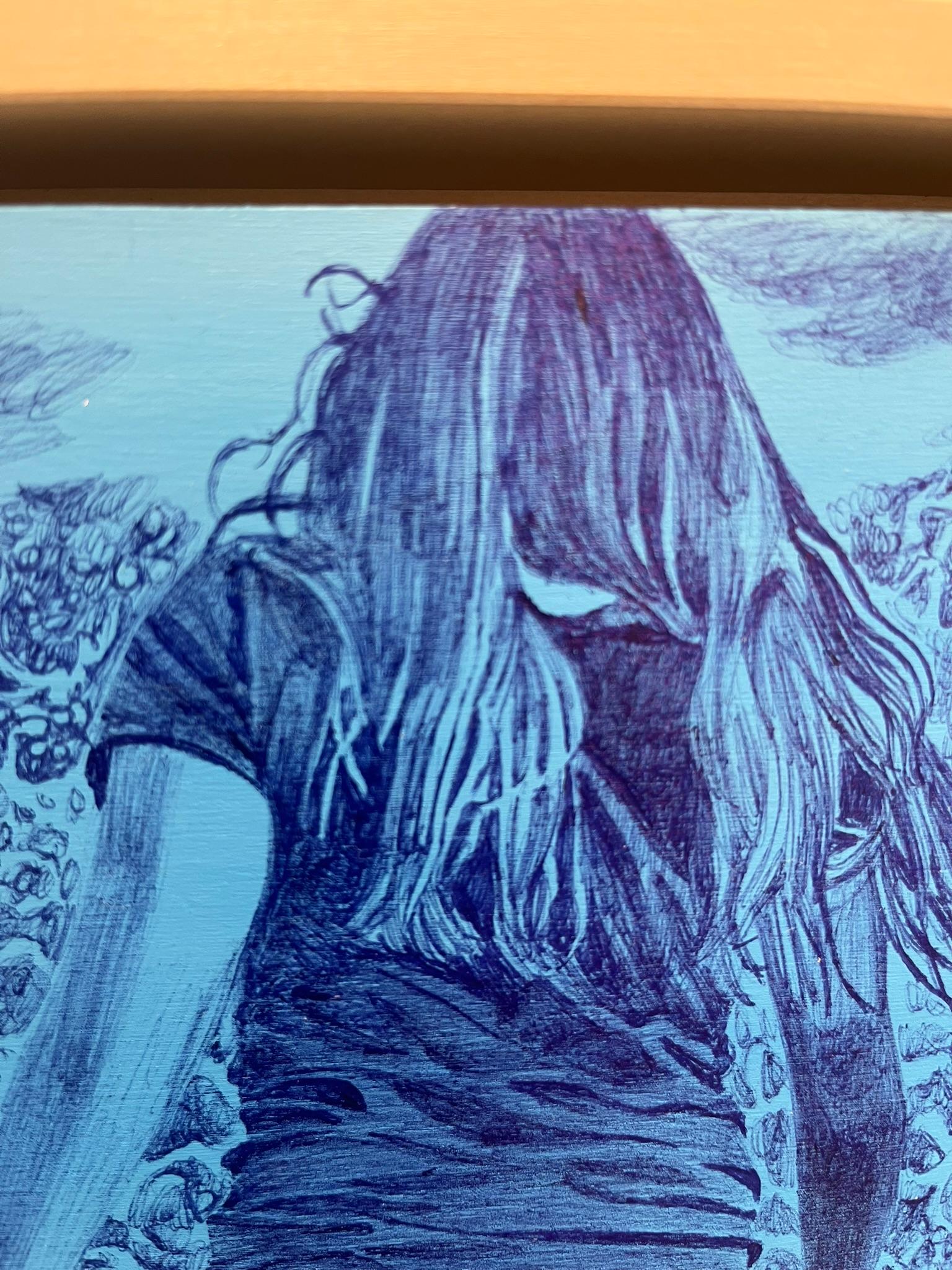 Tauchen Sie ein in das Blau, mit diesem außergewöhnlichen Stück von Delphine Rocher, aus der Serie 