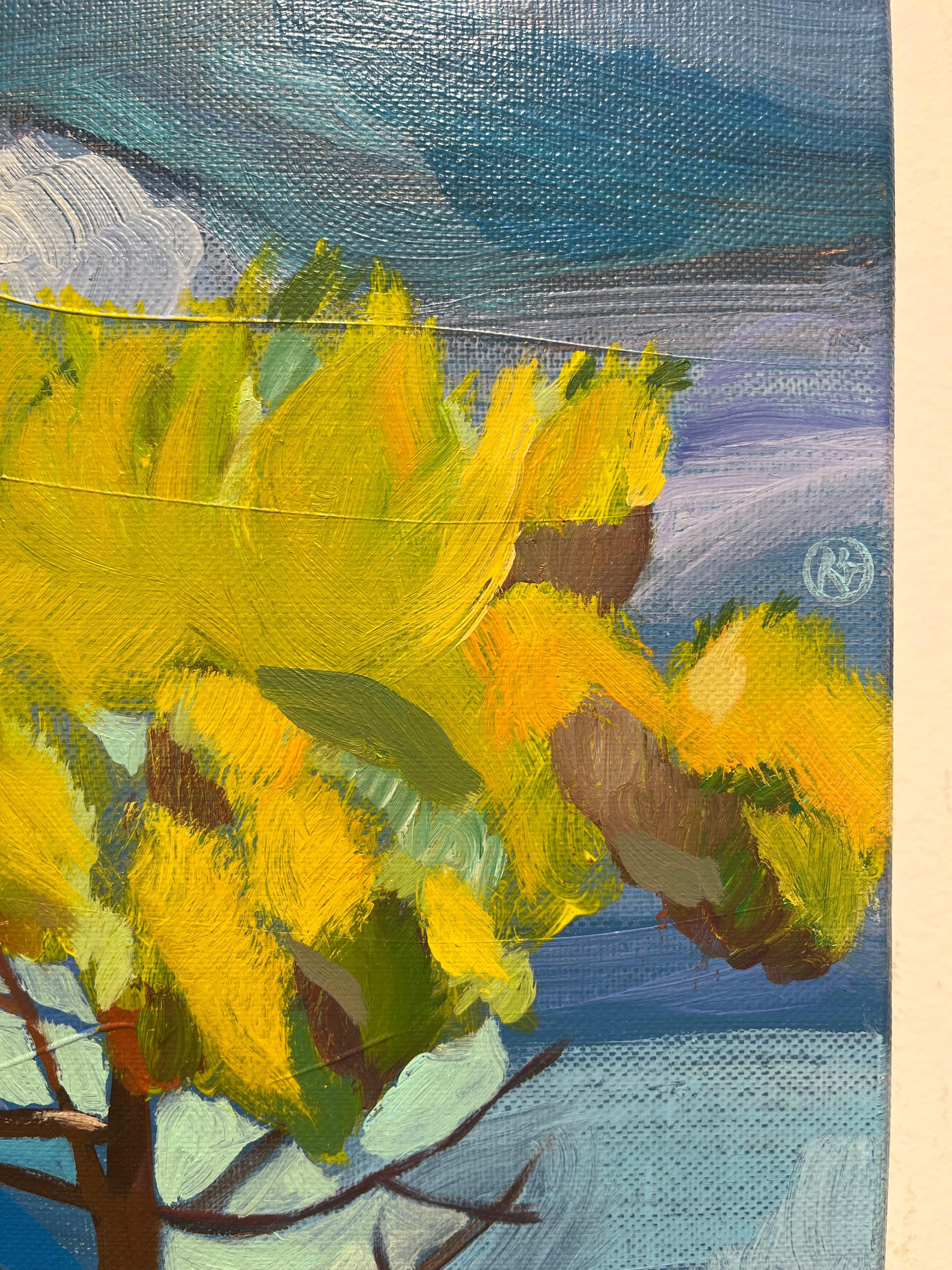 La Mer est calme - Contemporary Painting by Delphine Rocher