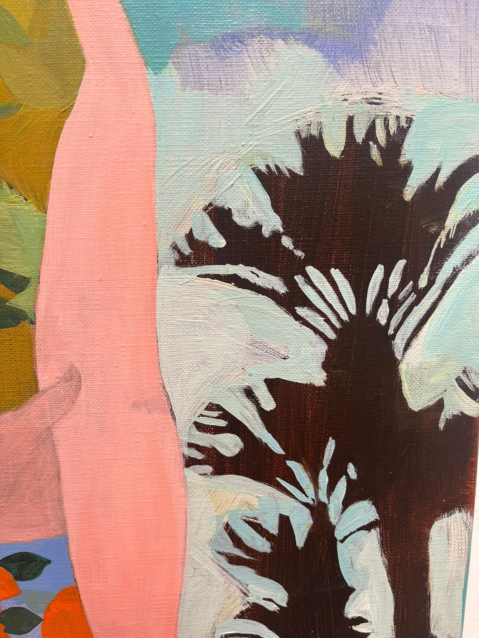 OASIS - Black Landscape Painting by Delphine Rocher