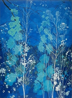 "Delphinium" by Eyvind Earle Serigraph on Paper, Signed and Numbered, Framed