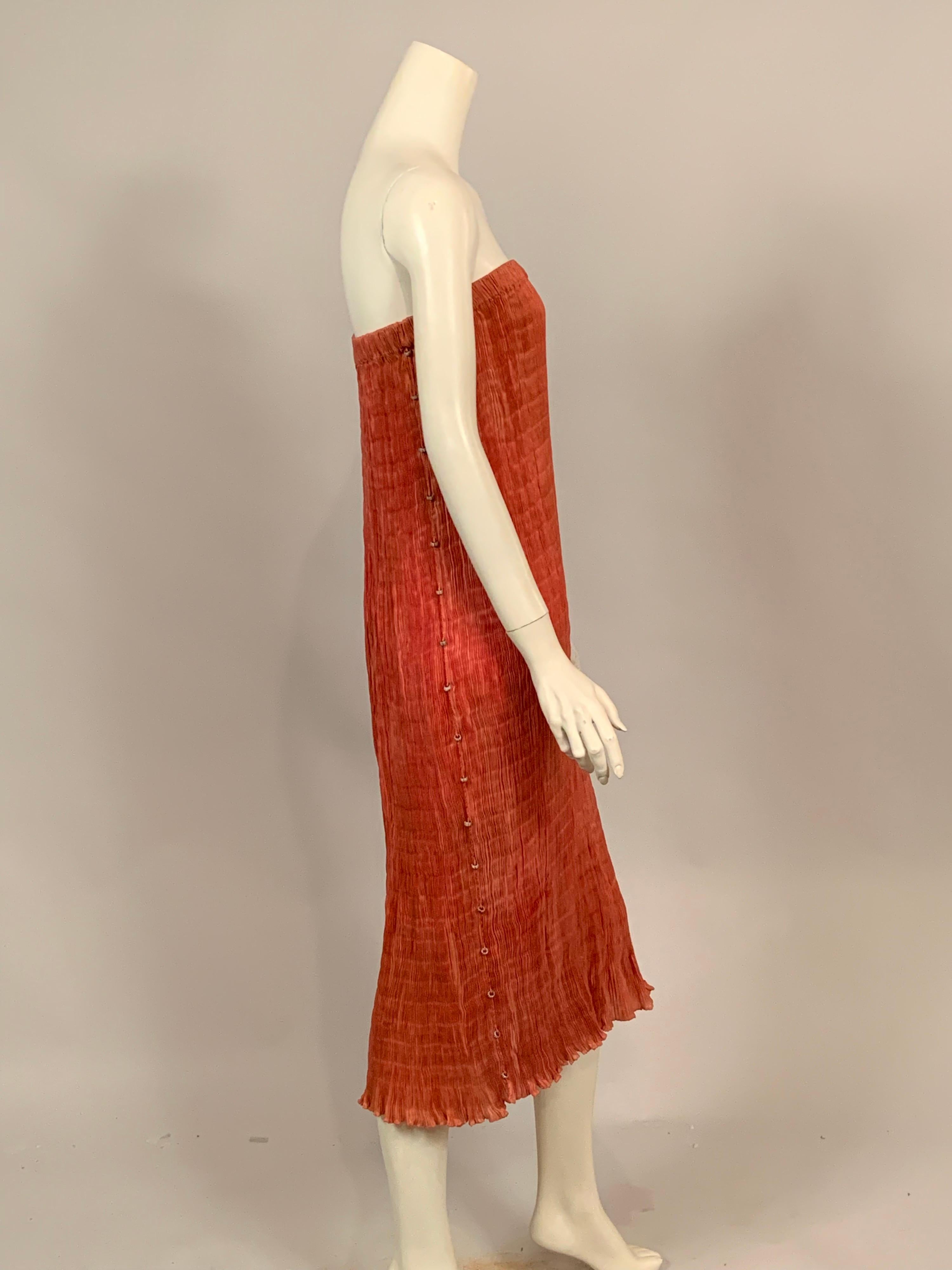 Delphos Venezia Fortuny Style Strapless Dress or Long Skirt In Good Condition In New Hope, PA