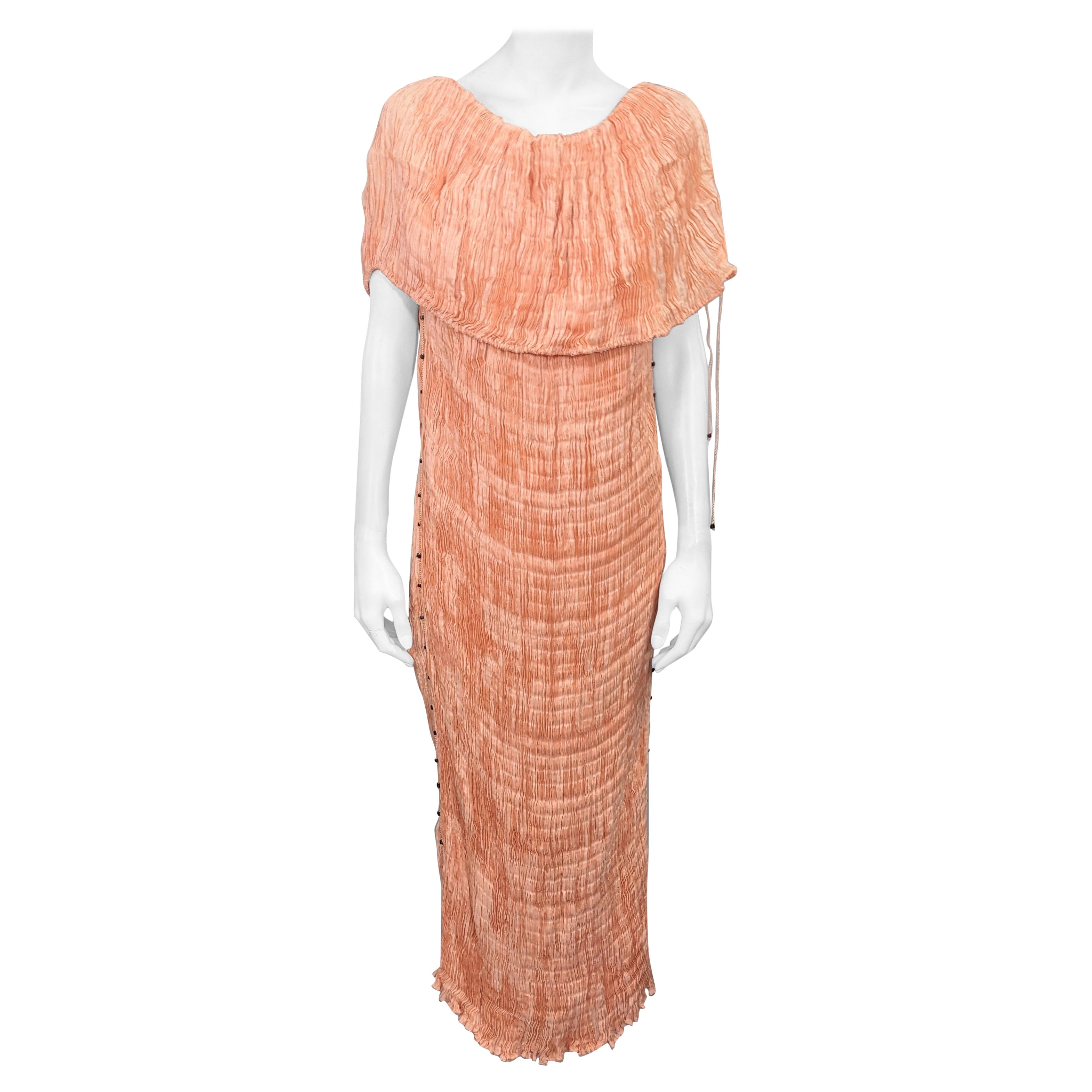 Delphos Venezia Plissiertes Seidenkleid im Angebot