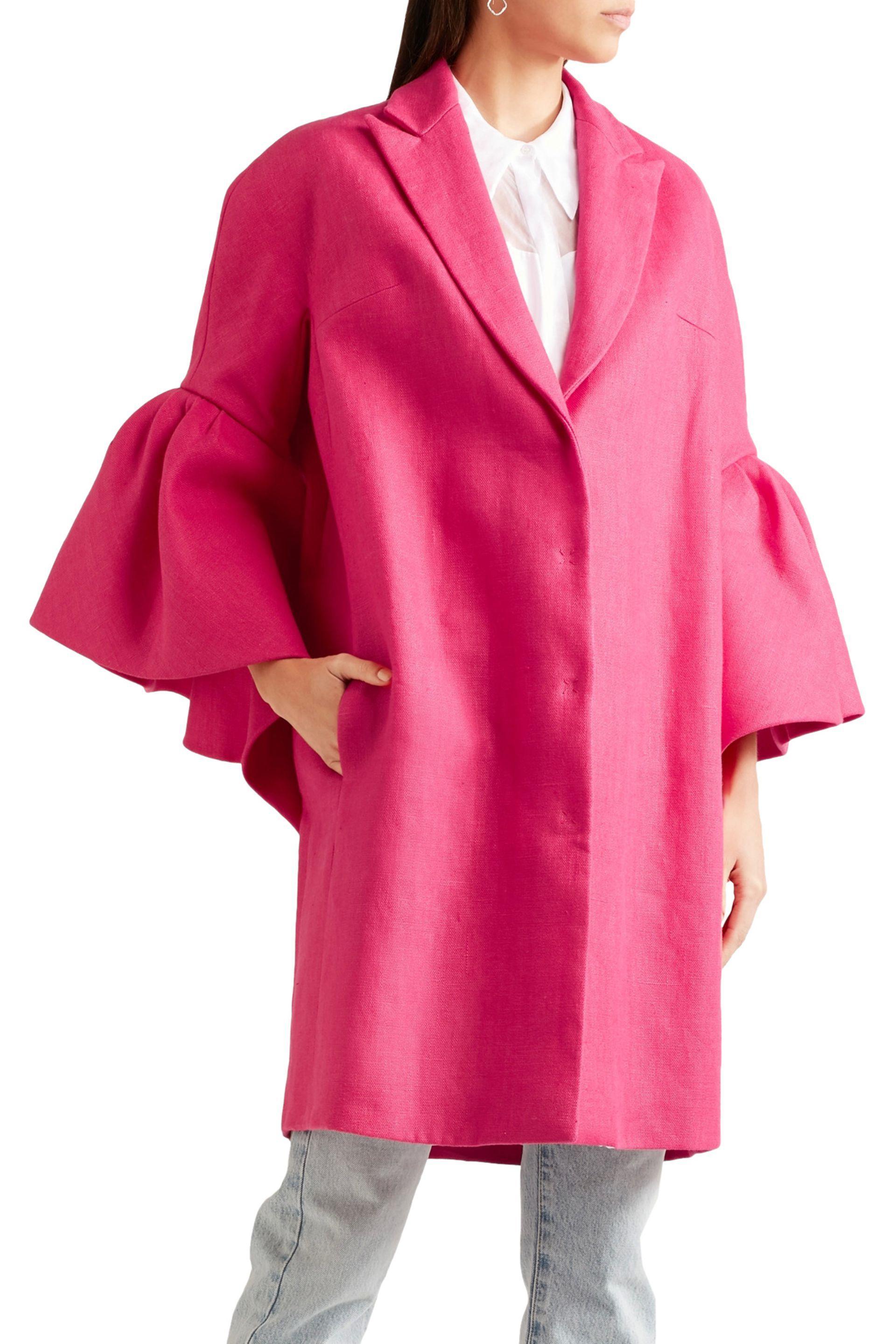 Delpozo Fuschia Linen Coat

Made In: Spain
Color: Fuschia
Materials: 100% Linen
Lining: 100% Cotton
Opening/Closure: Snap
Overall Condition: Excellent with a few small stains to lining
Estimated Retail: $2,650

Tag Size: FR38 *Please refer to