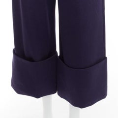 DELPOZO pantalón ancho recortado de viscosa estilo marinero FR36 S