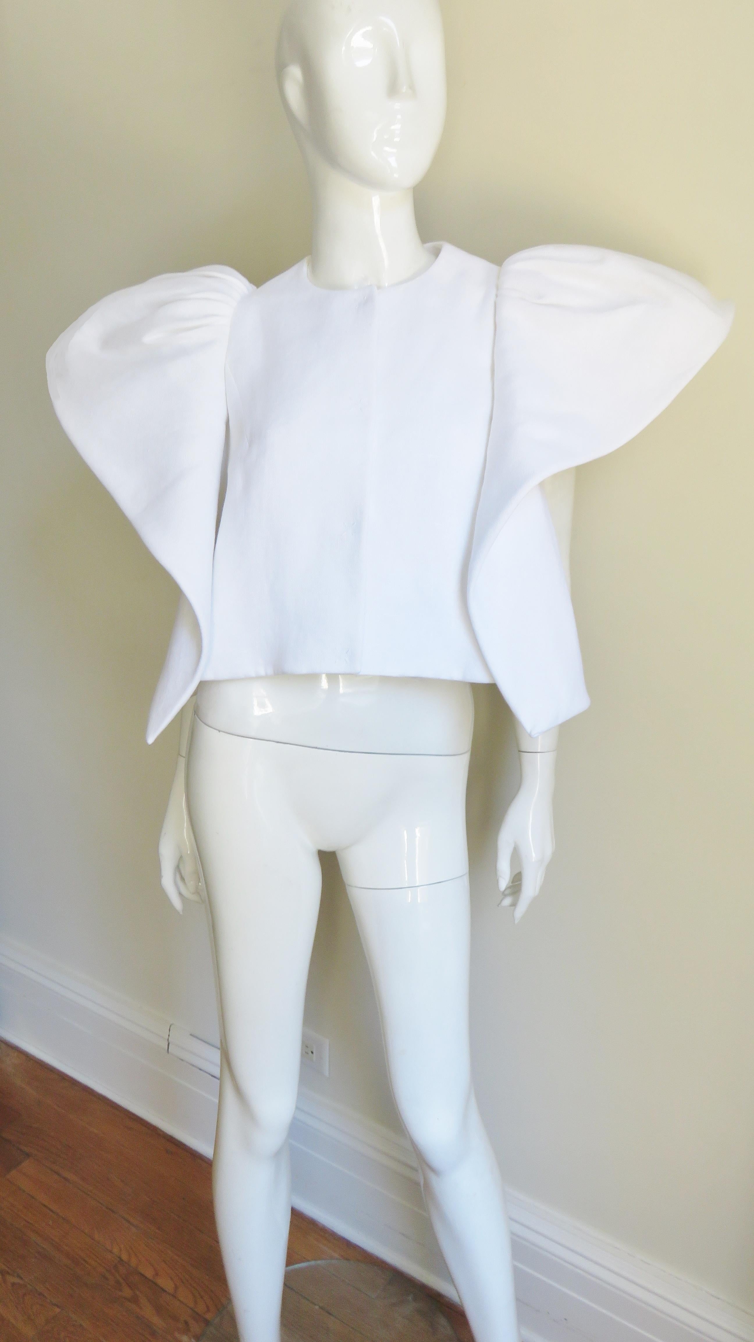 Delpozo Sculptural Linen Jacket For Sale 1
