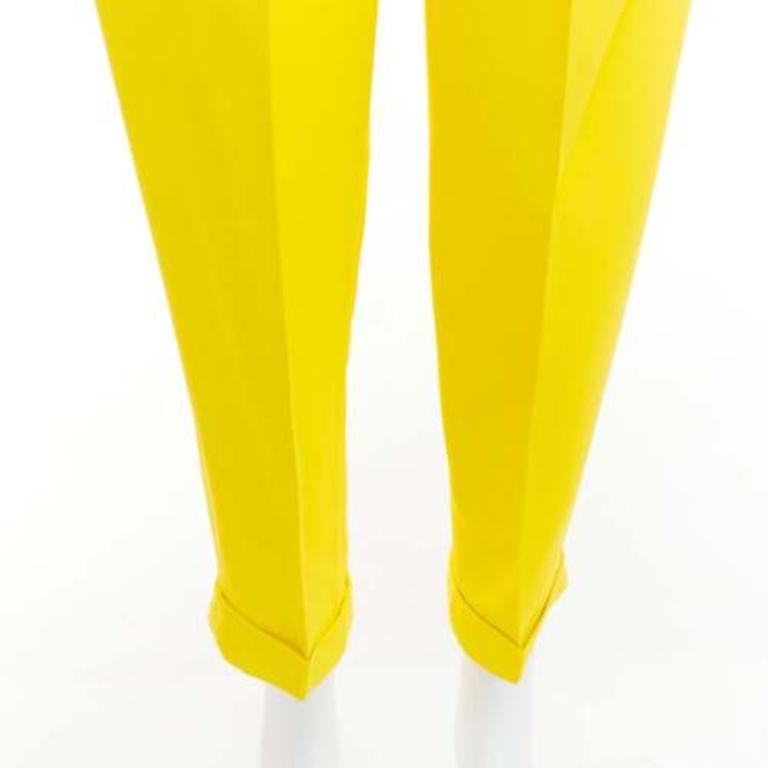DELPOZO yellow viscose blend high V waistband harem pants FR36 S For Sale 2