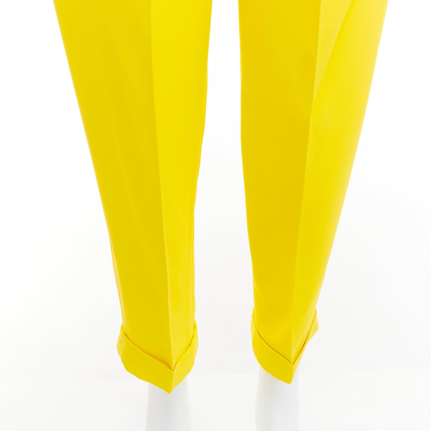 DELPOZO Gelbe Haremshose aus Viskosemischung mit hohem V-Tailleband FR36 S im Angebot 3